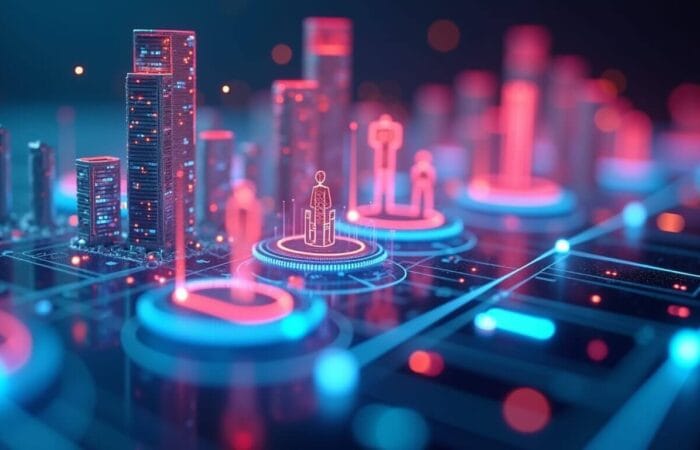 a digital image of a city