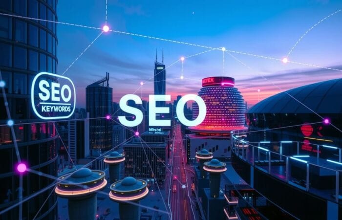 Unlocking Hidden Seo Potential: The Ultimate Semrush Quick Win Guide For 2025 a city with buildings and dots